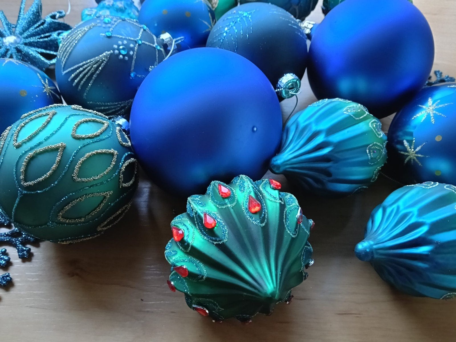 Luxe Pauwen Kerstdecoratie Set - Blauw, Groen & Turquoise, Diversen, Ophalen, Nieuw
