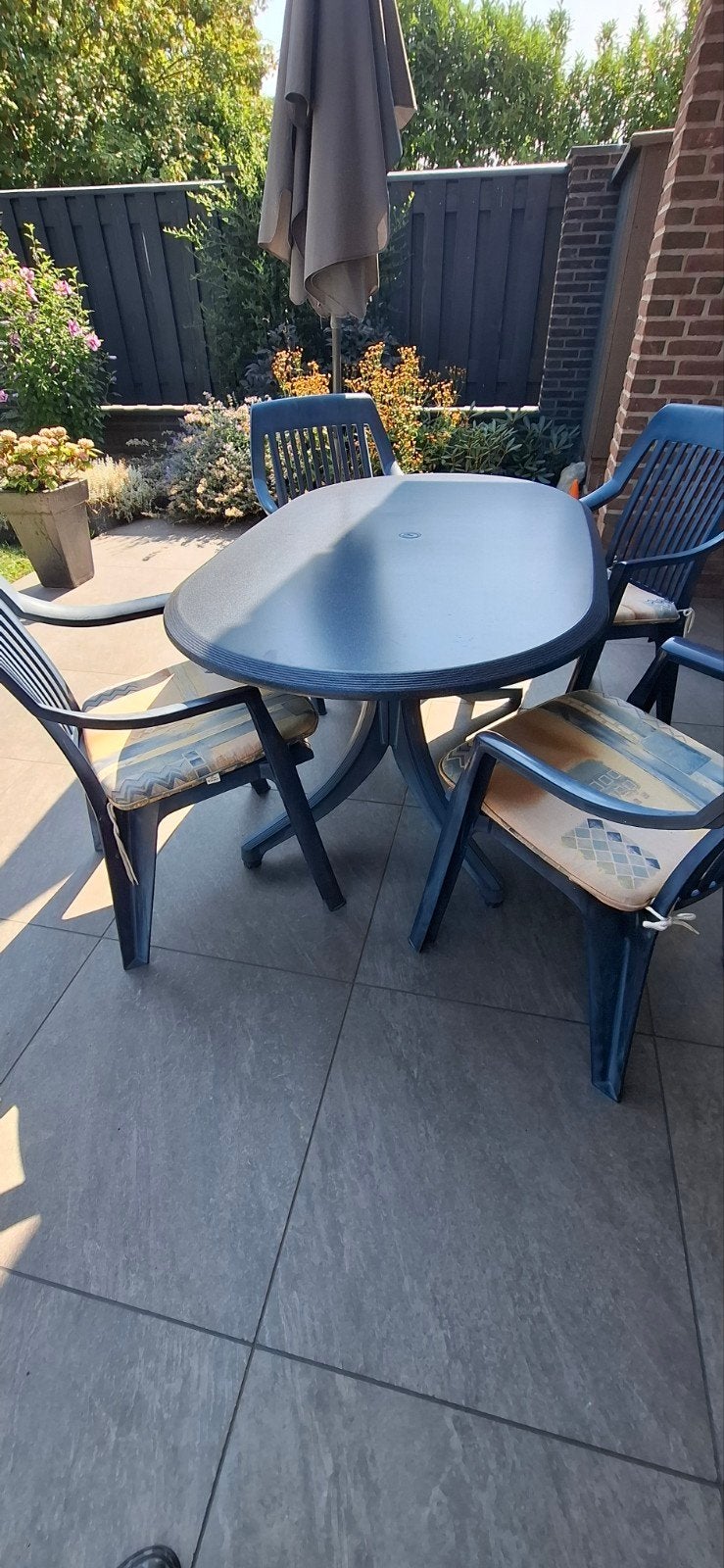 Hartman blauw tuinset, Tuin en Terras, Ophalen, Gebruikt, Kunststof