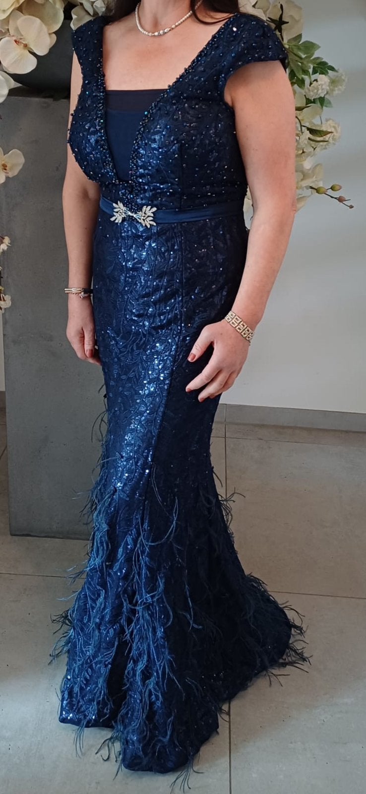 Galajurk donkerblauw, Ophalen of Verzenden, Zo goed als nieuw, Blauw, Galajurk