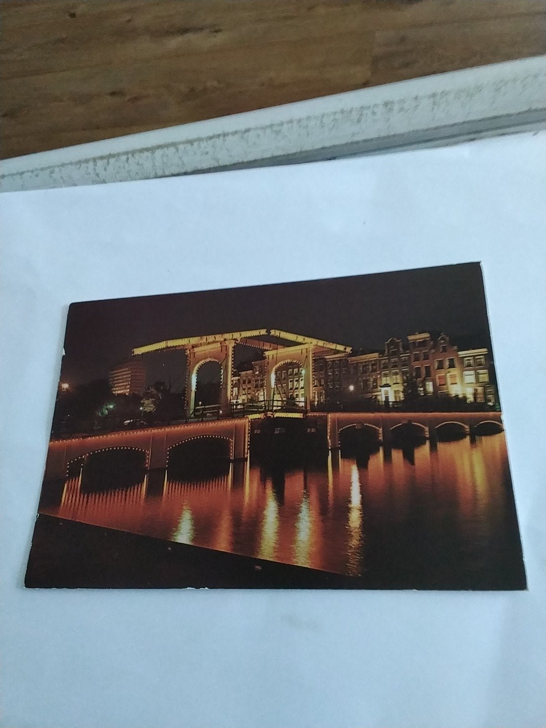Oude ansichtkaart Magere Brug Amsterdam 1987, Ophalen of Verzenden, 1960 tot 1980, Ongelopen, Noord-Holland