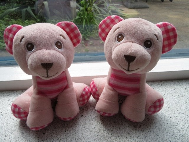 2 x Roze gekleurd beertje beer van Action merk ZD Trading, Kinderen en Baby's, Speelgoed | Knuffels en Pluche, Ophalen of Verzenden