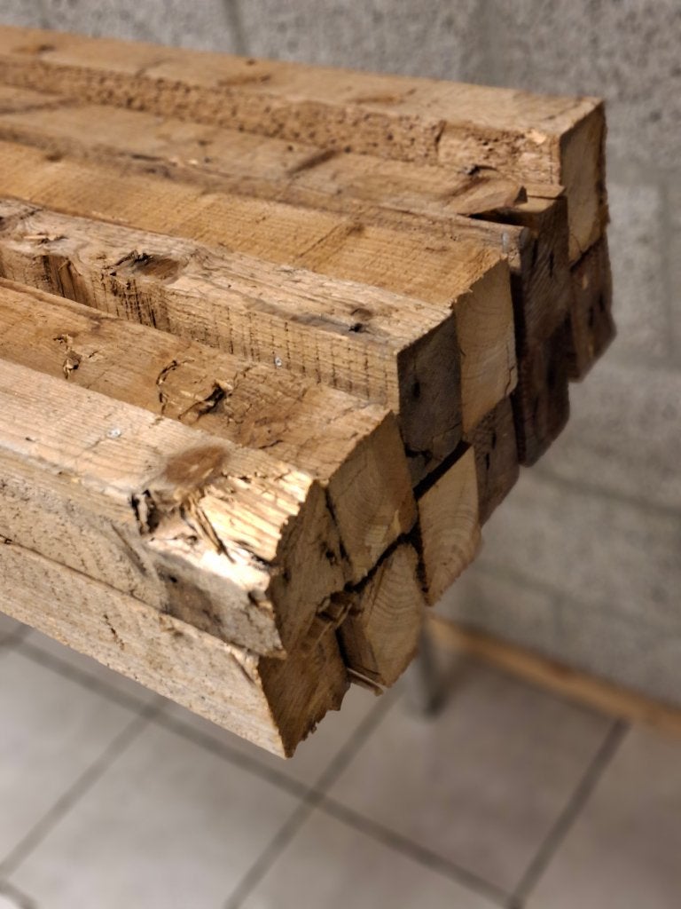 balkjes    52 x 70 mm  L=2.6 Mtr   partij  voor €  50,-, Doe-het-zelf en Verbouw, Hout en Planken, Ophalen, Zo goed als nieuw