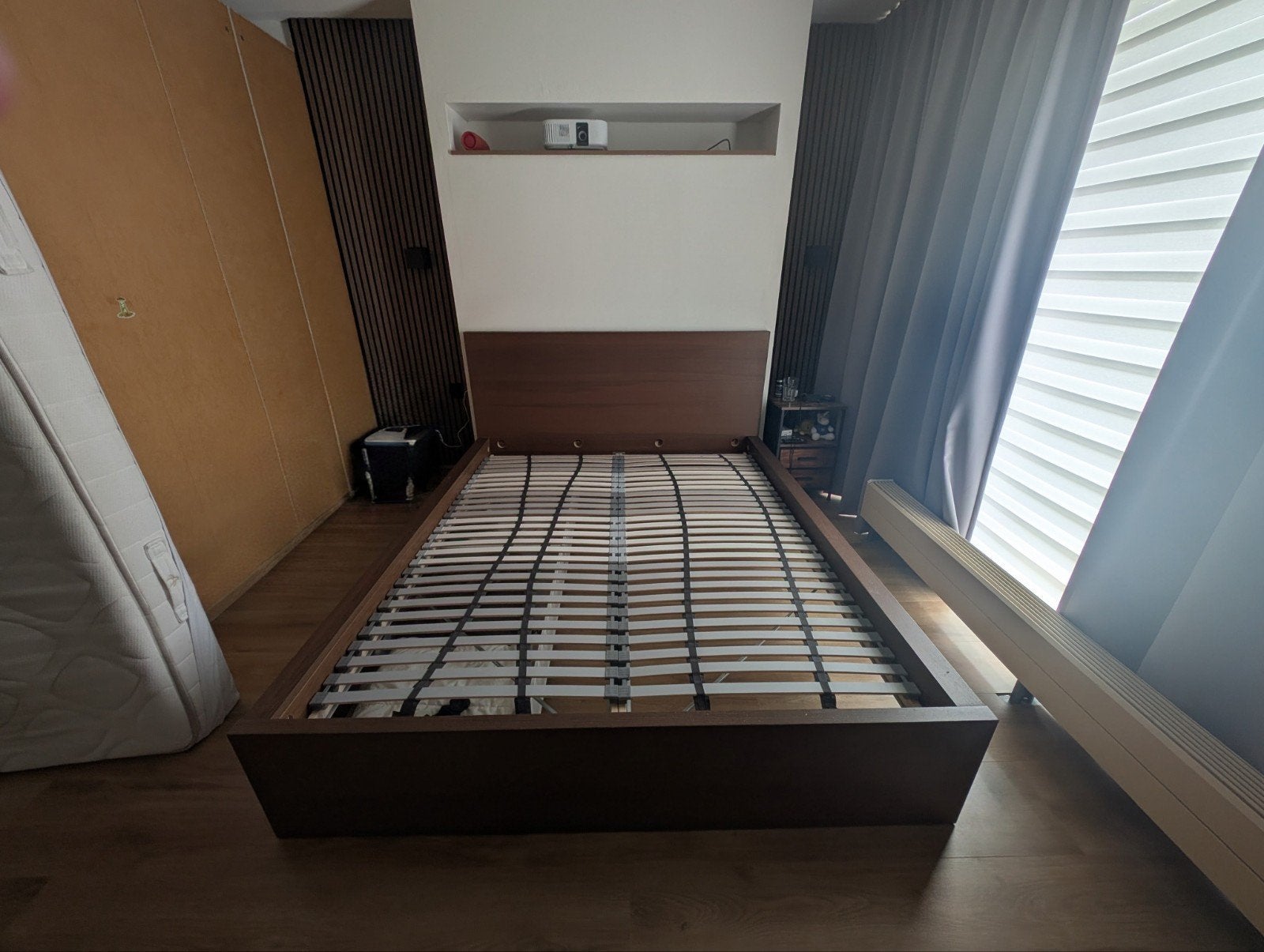 IKEA Malm bed 160x200 - net 2 lades, Ophalen, Bruin, Tweepersoons, Zo goed als nieuw