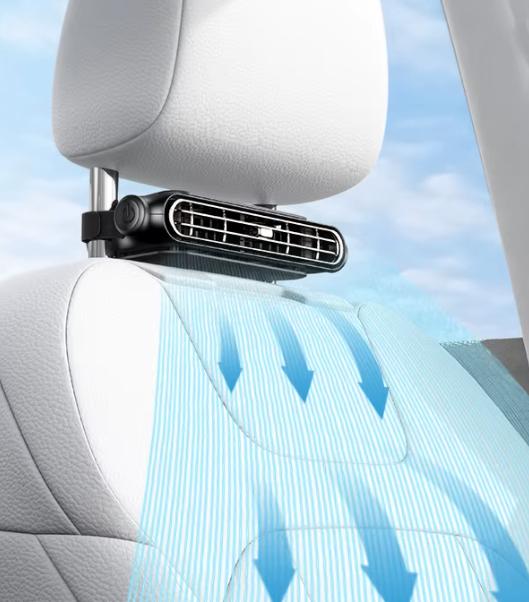 Auto ventilator voor op autostoel hoofdkussen met USB, Ophalen of Verzenden, Nieuw