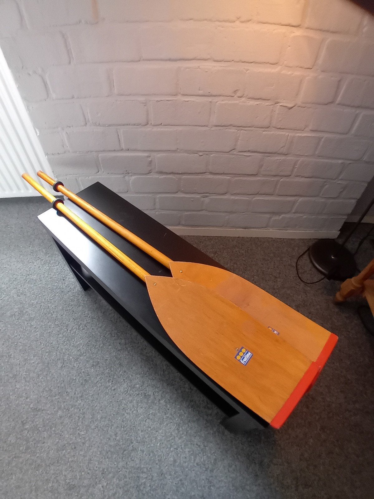 roeispanen "freetime" voor opblaasroeiboot., Watersport en Boten, Peddels, Ophalen, Zo goed als nieuw, Enkelbladige peddel
