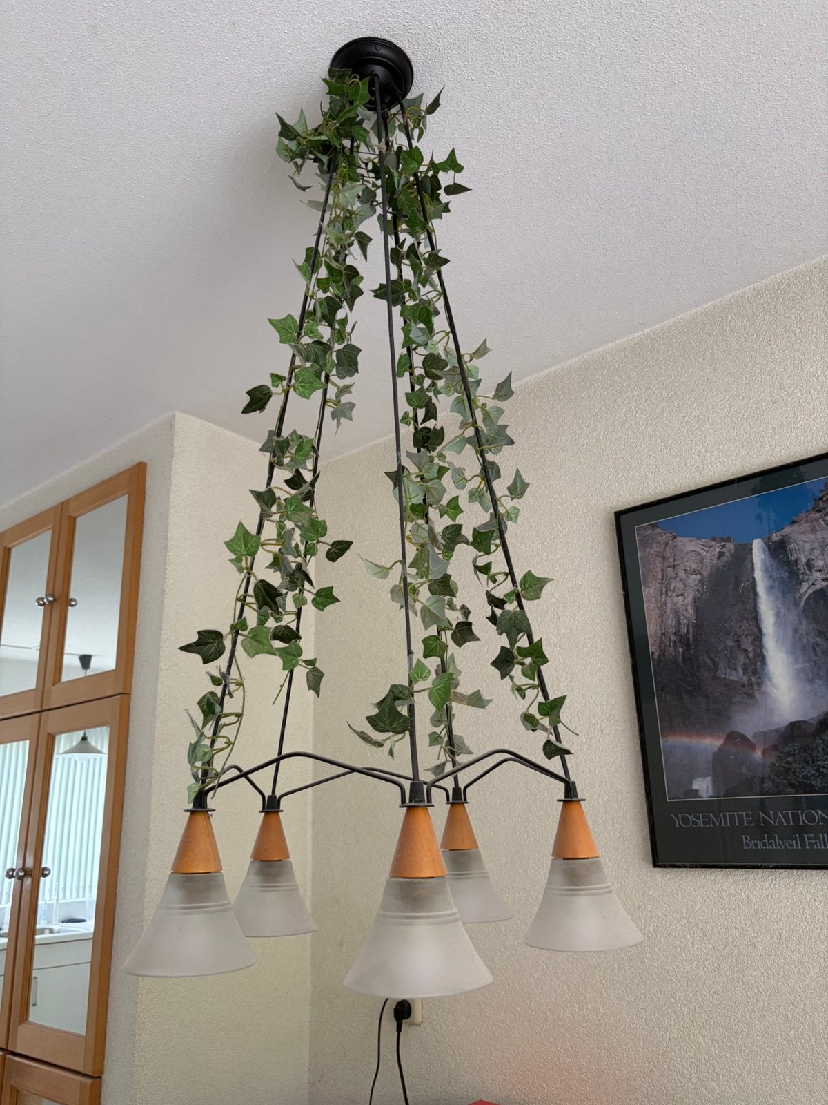 Bieden en ophalen: Hanglamp boven tafel, Ophalen, Zo goed als nieuw, Glas, E14 (klein)