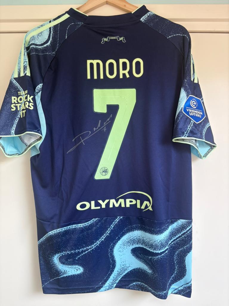 Ajax uit shirt gesigneerd Moro L, Ophalen of Verzenden
