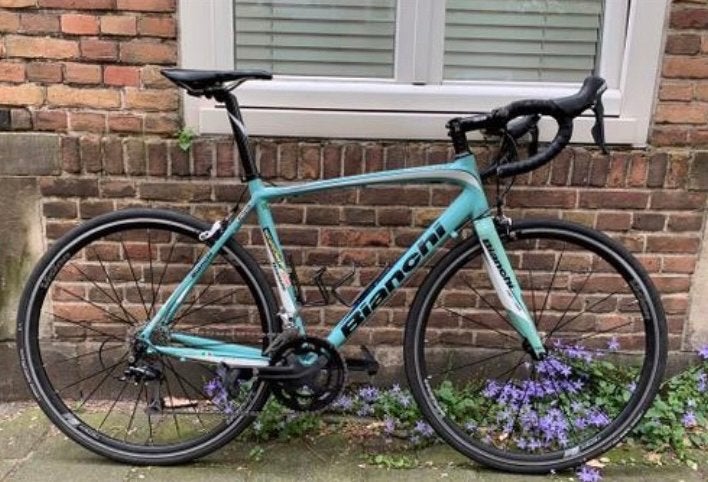Bianchi Impulso 105 racefiets, 28 inch, Velgrem, Aluminium, Zo goed als nieuw