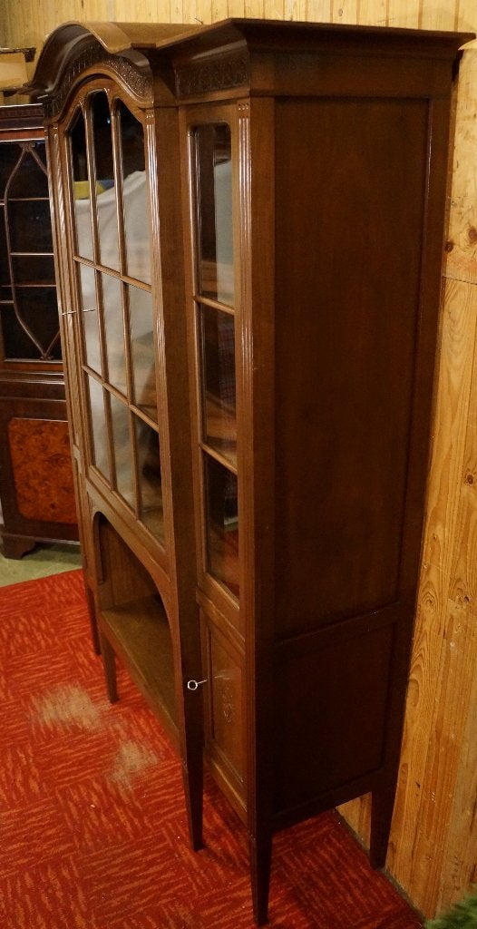 Art Deco gebogen Kast Display Meubel Design Wandkast Vitrine, Ophalen, Gebruikt, Art Deco, Vintage, Design, antiek, Brocante, Amsterdamse School