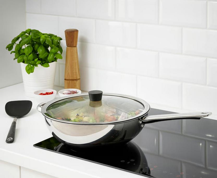 Ikea Klockren Deksel voor koekenpan, glas, 33 cm, Ophalen, Nieuw, Glas