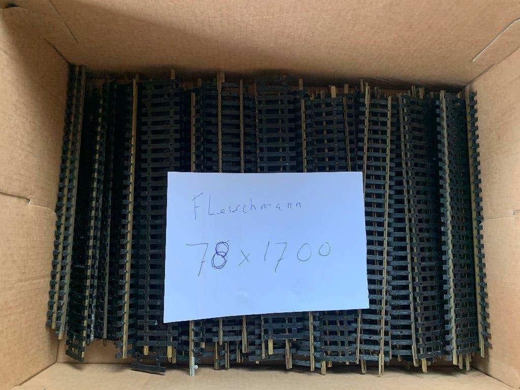 Fleischmann  HO Model Rail  gebruikt  oude  stock, Gebruikt, Gelijkstroom, Fleischmann, Rails