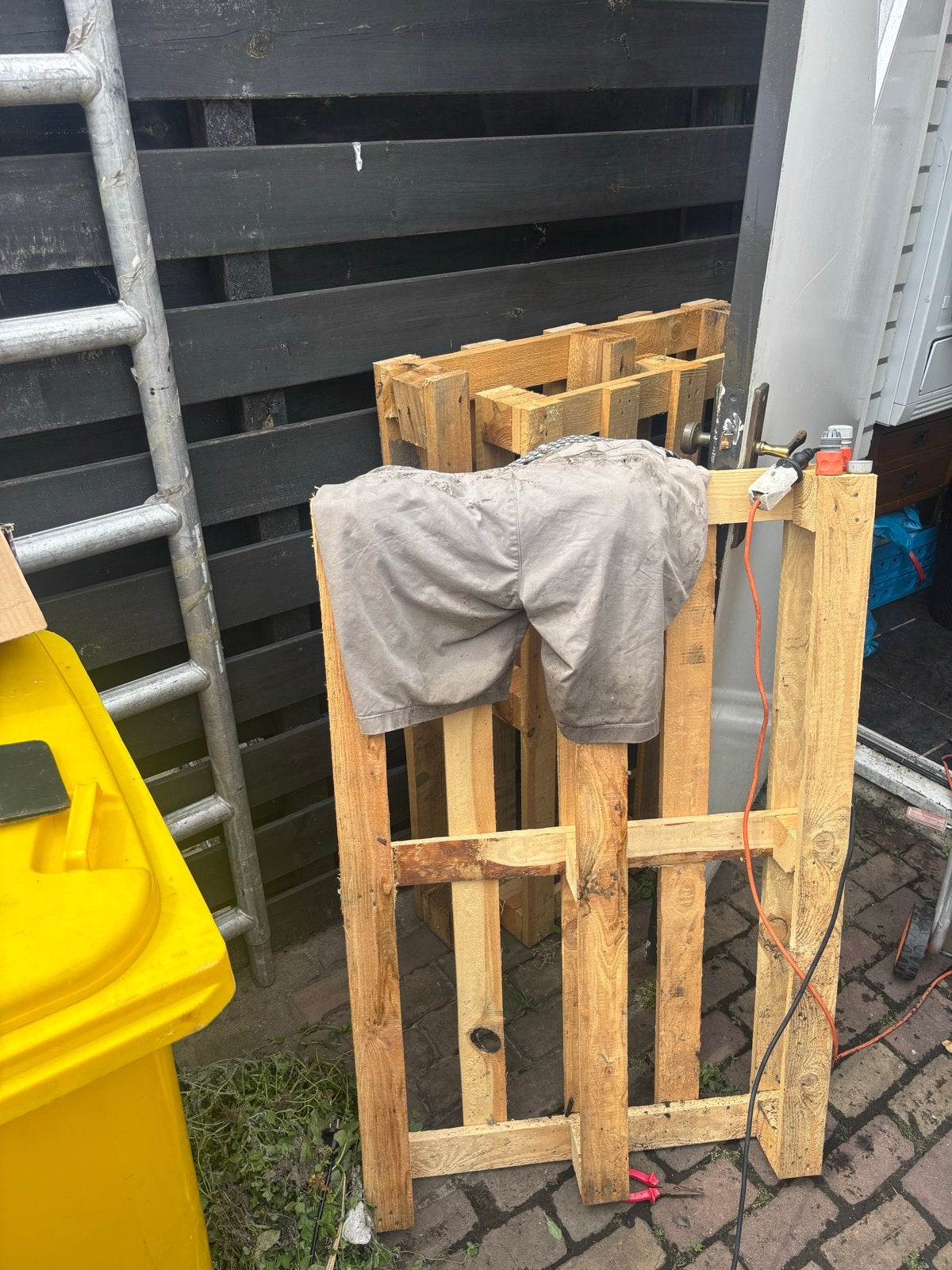 10 gebruikte houten pallets, Ophalen, Gebruikt, Hout