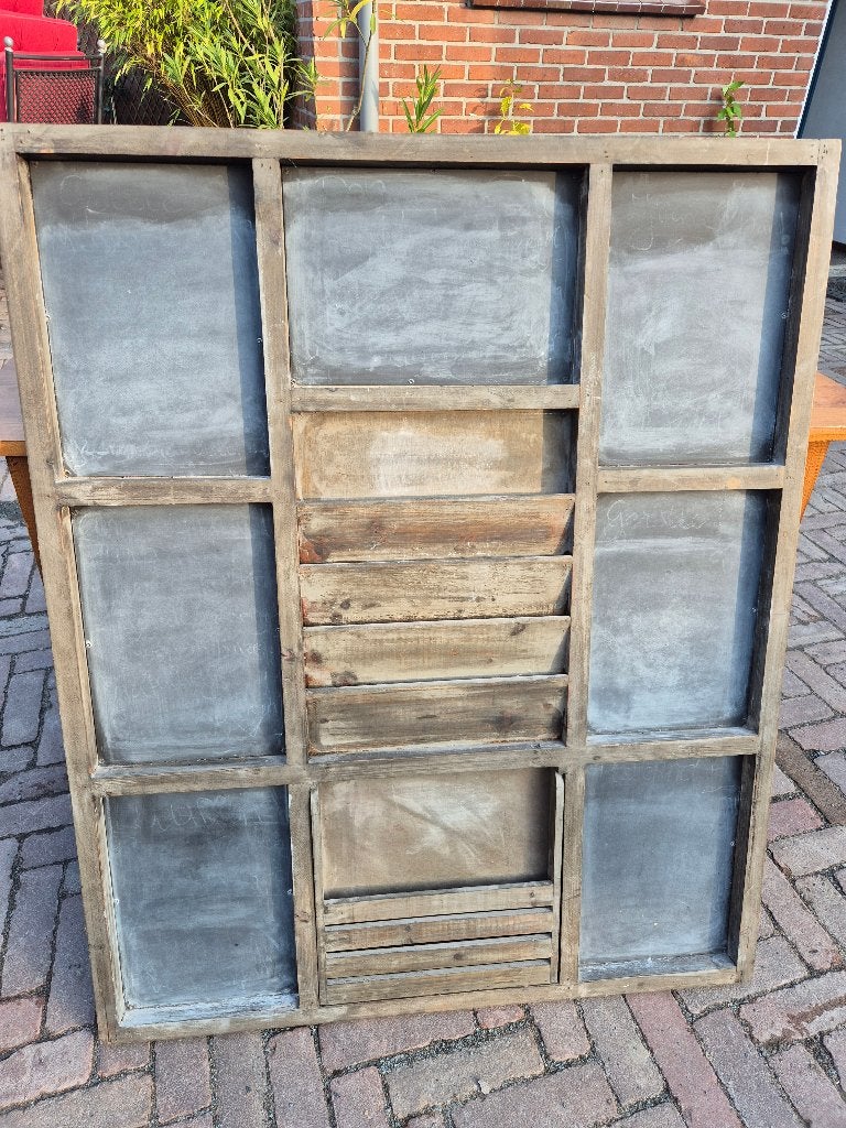 Brocante krijt planbord te koop, Ophalen