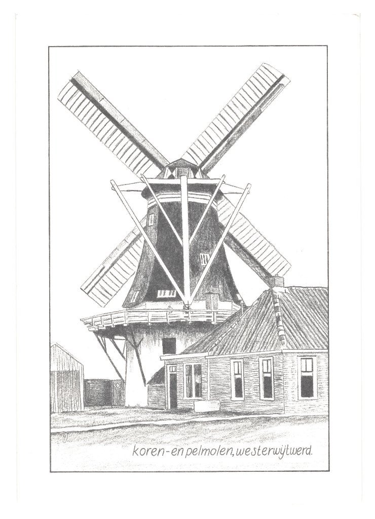 988432 Westerwijtwerd 80+ Gr Molen - zegel Kinderpostzegel, Ophalen of Verzenden, 1980 tot heden, Gelopen, Groningen