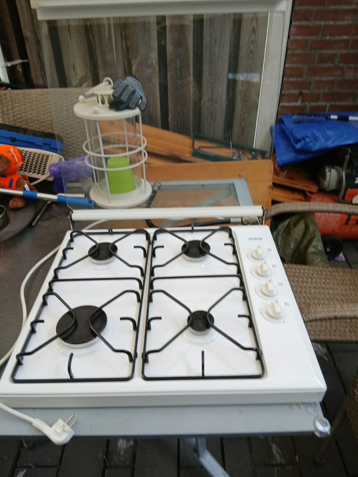 Bosch Vrijstaand Gasfornuis met 4 Kookzones, Ophalen, Gebruikt, Minder dan 85 cm, 60 cm of meer
