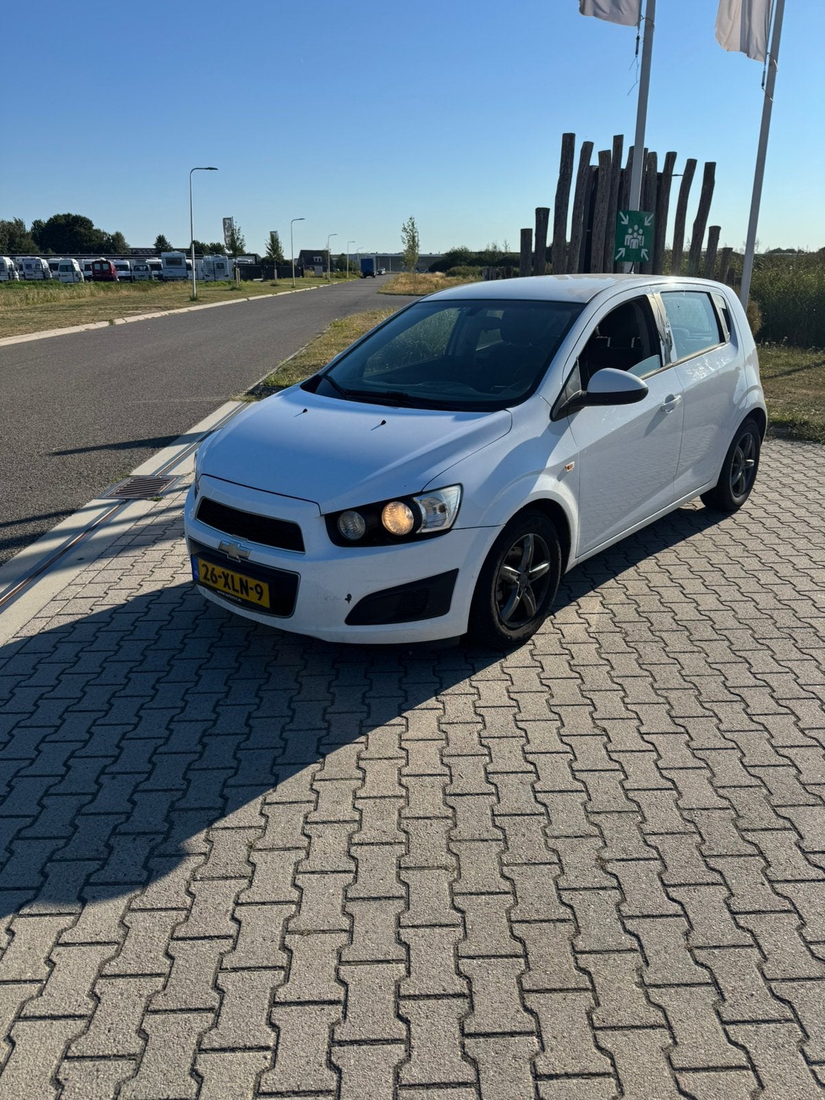 Chevrolet Aveo 1.3D 5-DEURS 2012 Wit airco, Auto's, Chevrolet, 28 km/l, Aveo, Wit, Origineel Nederlands