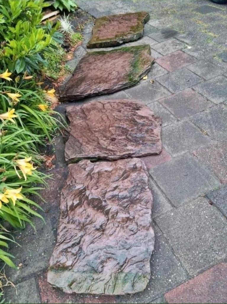 De ALLERGROOTSTE RODE flagstones van marktplaats! Flagstone, Tuin en Terras, Grind, Keien en Split, Ophalen, Overige typen, Zo goed als nieuw