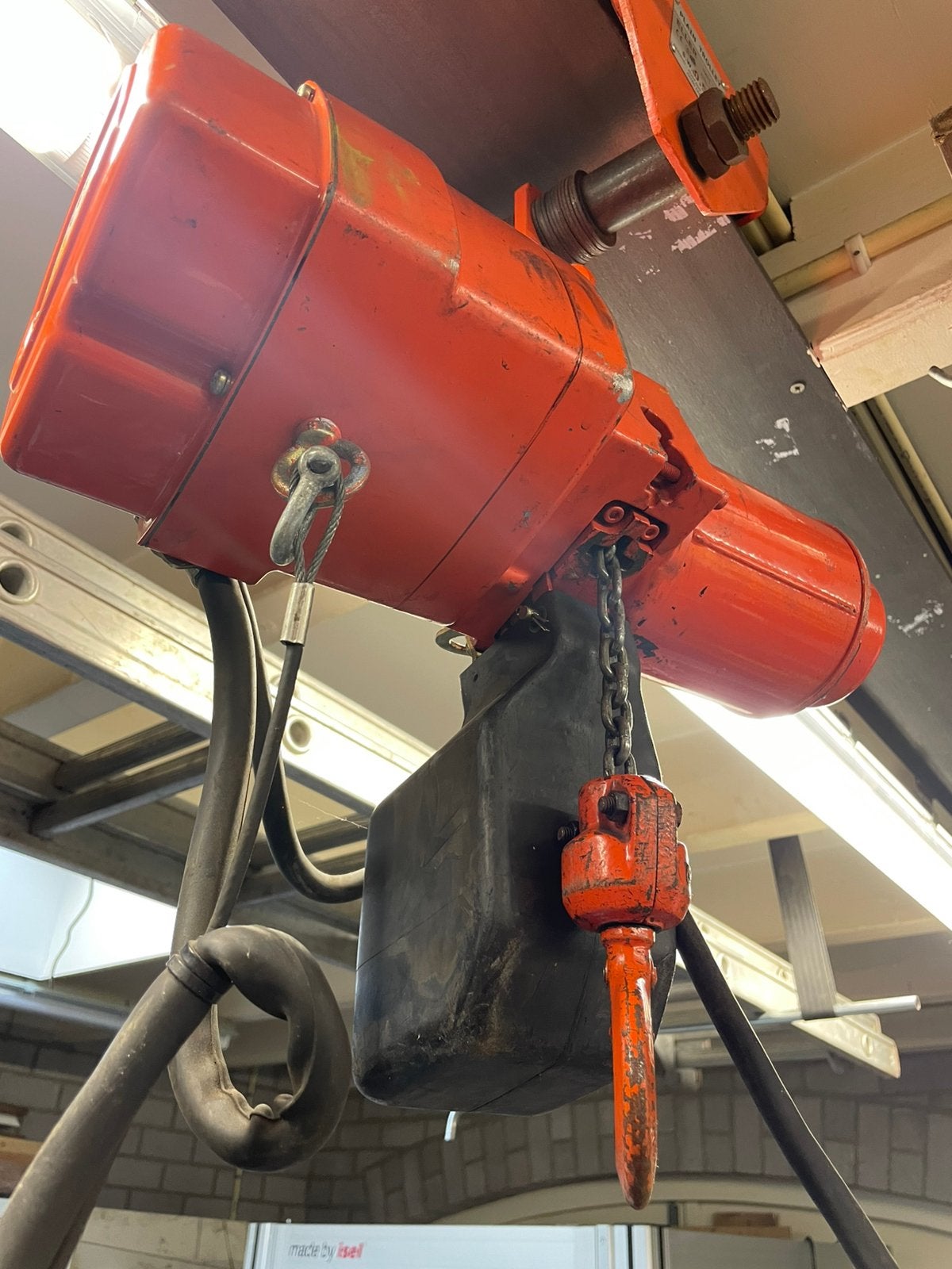 AC Elephant 250 elektrische ketting takel 380V incl trolly, Ophalen, Gebruikt, Elektrisch