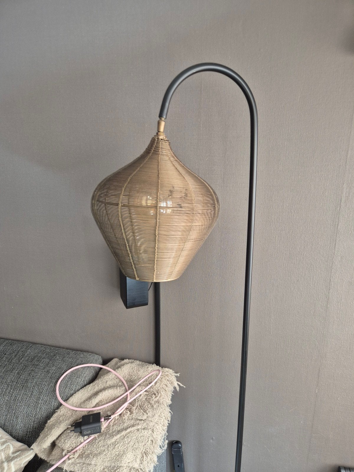 Staande vloerlamp Light & Living metalen kap, Ophalen, Gebruikt, Modern, Industrieel, E27 (groot)