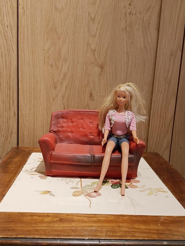 Bankstel voor Barbie, Ophalen of Verzenden, Gebruikt, Poppenhuis