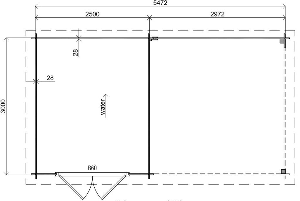 Fonteyn Basicline Camelia met overkapping 550x300cm, 200 tot 400 cm, Verzenden, Blokhut, Nieuw