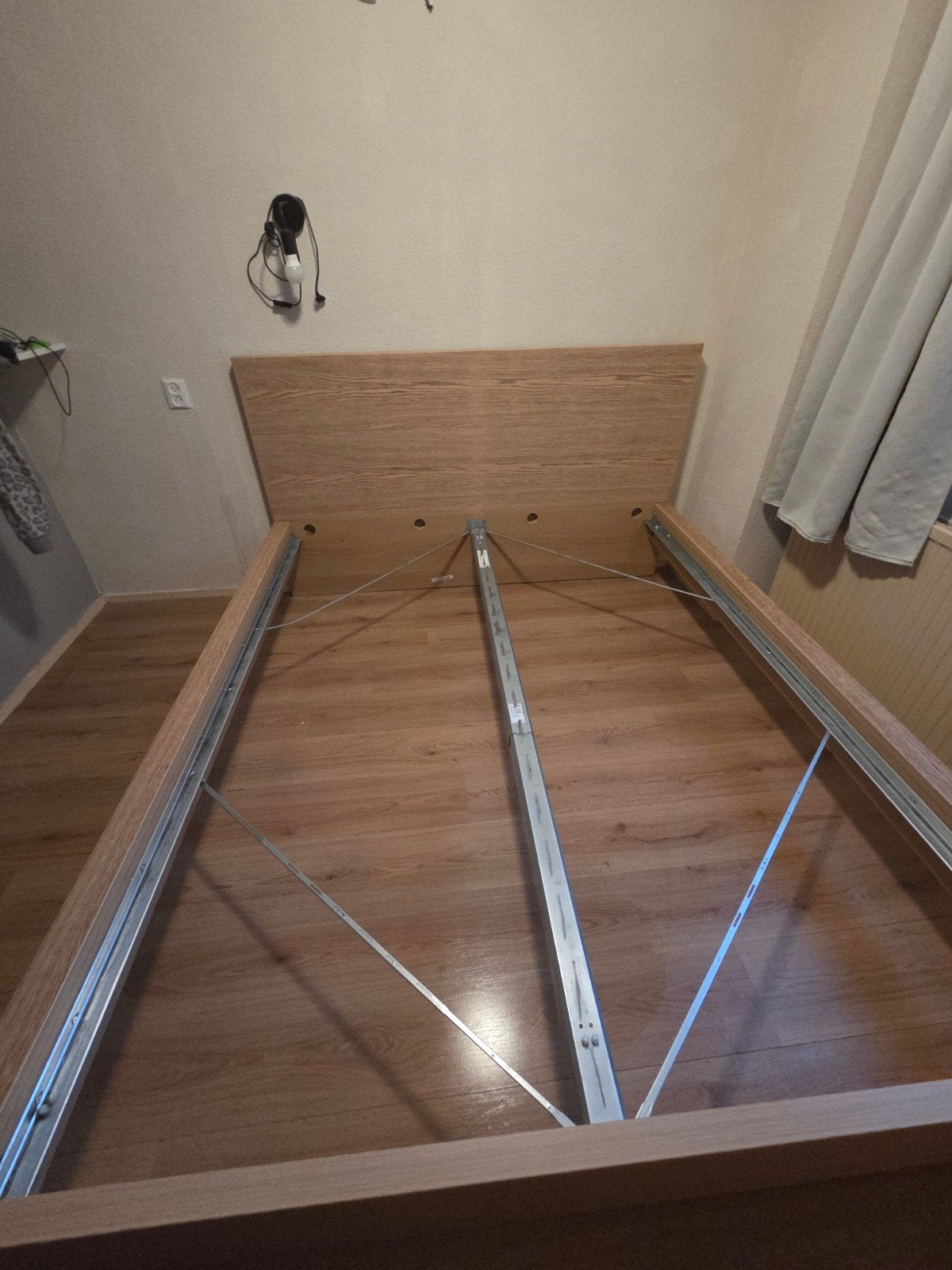 Ikea bed 160x200, Ophalen, Wit, Tweepersoons, 160 cm