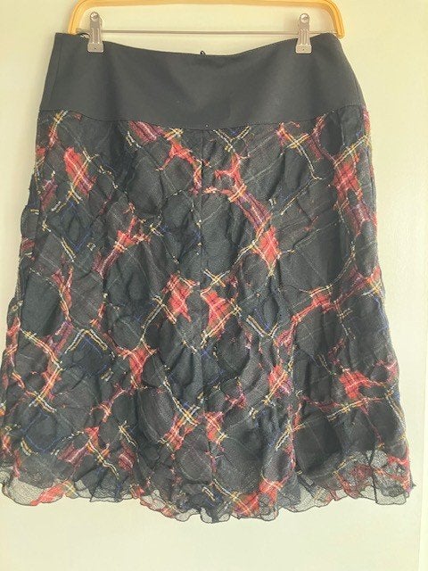 Rok, zwart geruit, maat 44, Kleding | Dames, Zwart, Nieuw, Ophalen of Verzenden, Onder de knie