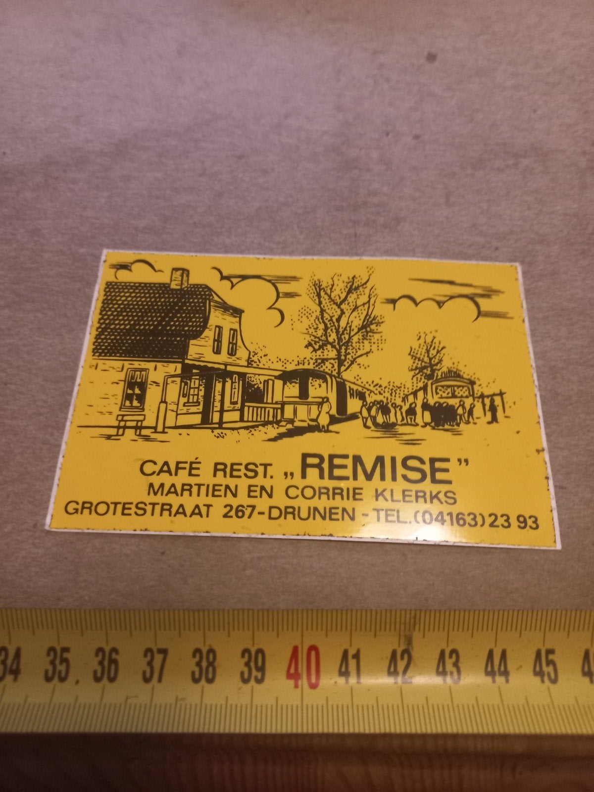 Café Rest. "Remise" Drunen, Verzamelen, Ophalen of Verzenden, Gebruikt