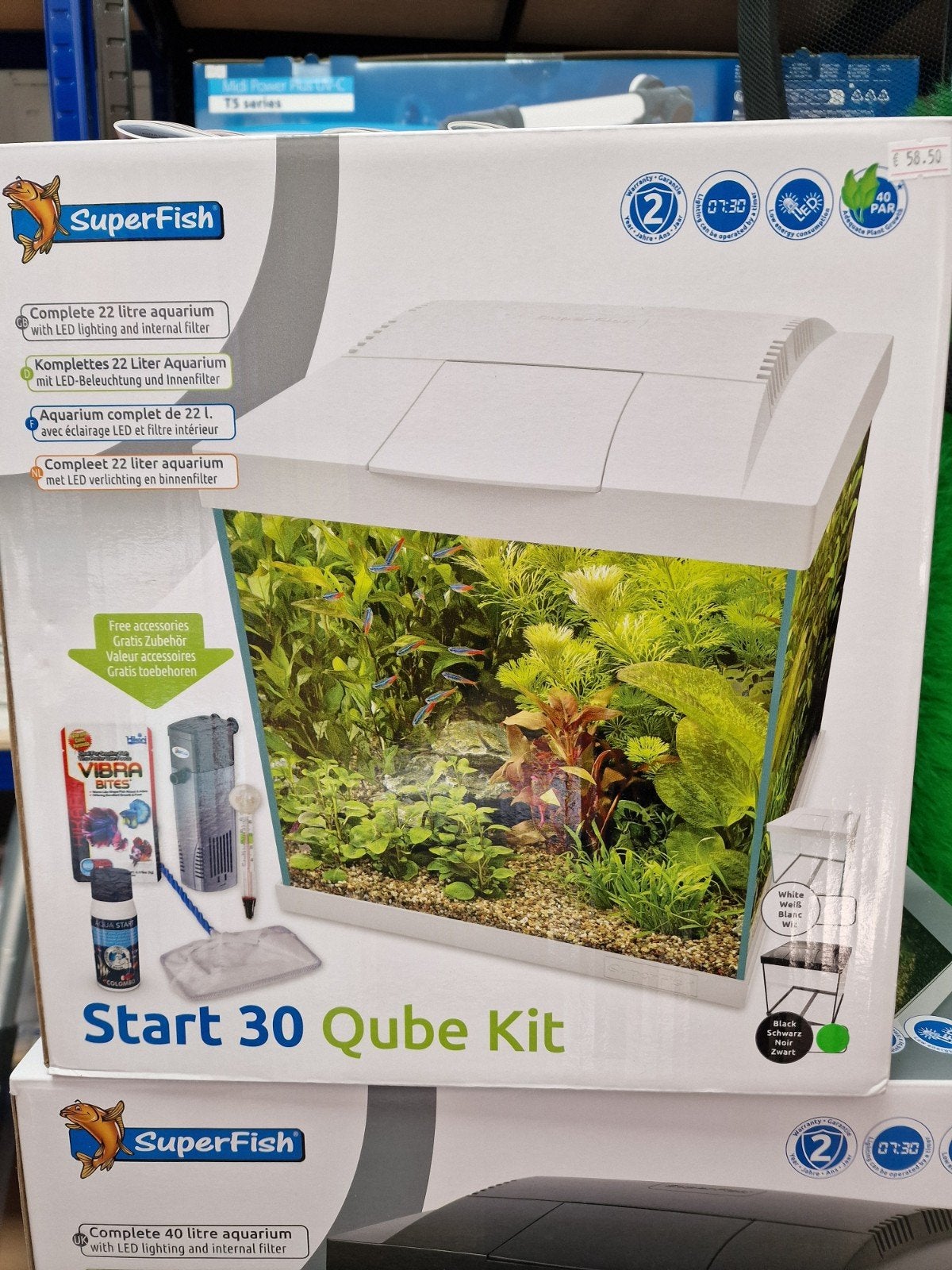 Aquarium start 30 qube kit, Vlietweg 8 klundert, Www.aquadistri.com, Superfish, Nieuw