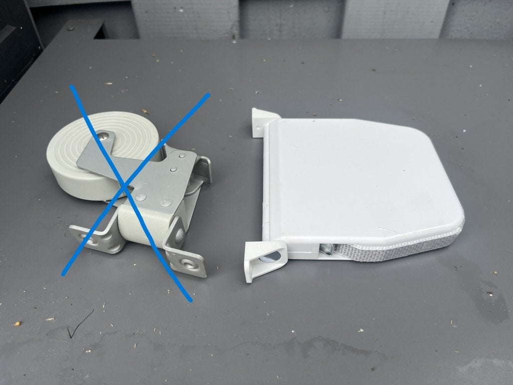 Opbouw rolluik bandopwinder 5 meter, Ophalen of Verzenden, Nieuw, Wit, Minder dan 100 cm