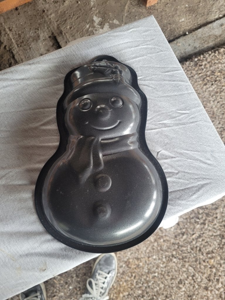 Bakvorm sneeuwman, Ophalen of Verzenden, Zo goed als nieuw, Aluminium, Overige typen