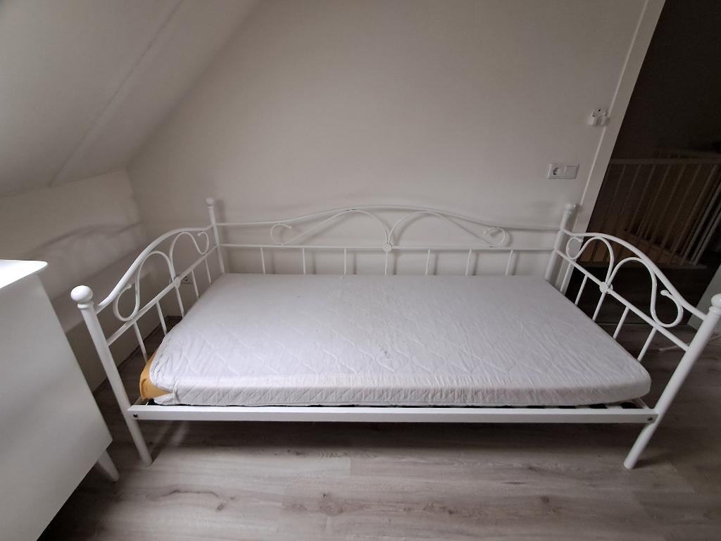 Bed 1 persoons, Ophalen, 85 tot 100 cm, Gebruikt, Lattenbodem