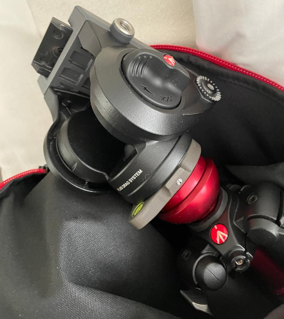 Manfrotto 745CX3.  Carbon Fiber Statief met Fluid Head, Hobby en Vrije tijd, Overige Hobby en Vrije tijd, Ophalen of Verzenden