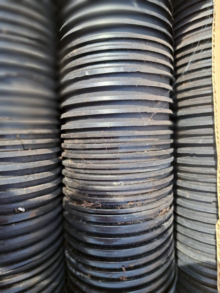 Doos met 450 ronde potjes 10.5 cm € 30, Kunststof, Gebruikt, Rond, Ophalen of Verzenden
