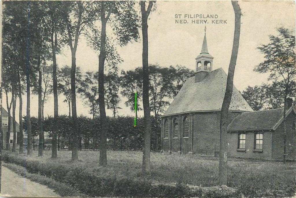 378-312-003 St Philipsland Ned Herv Kerk, Verzamelen, Ansichtkaarten | Nederland, Verzenden, Voor 1920, Zeeland