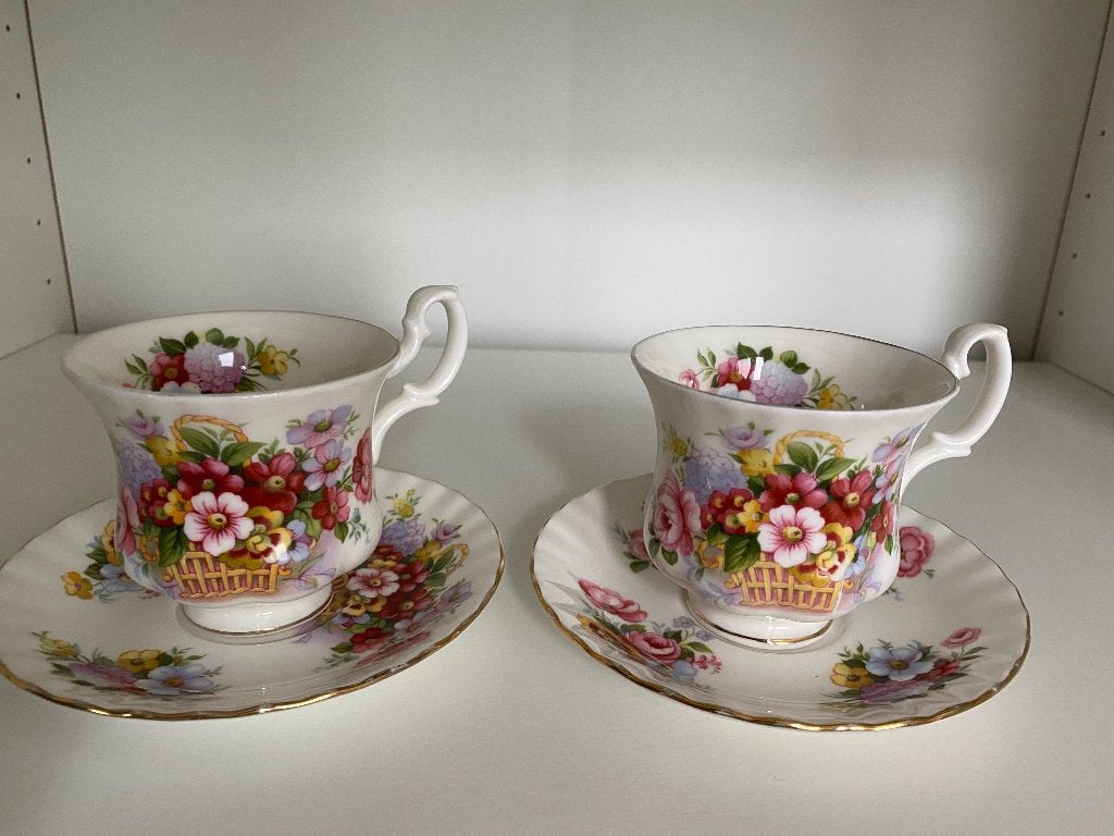 Royal Albert 2 kop en schotels Fairford, Ophalen, Gebruikt, Porselein, Kop en/of schotel