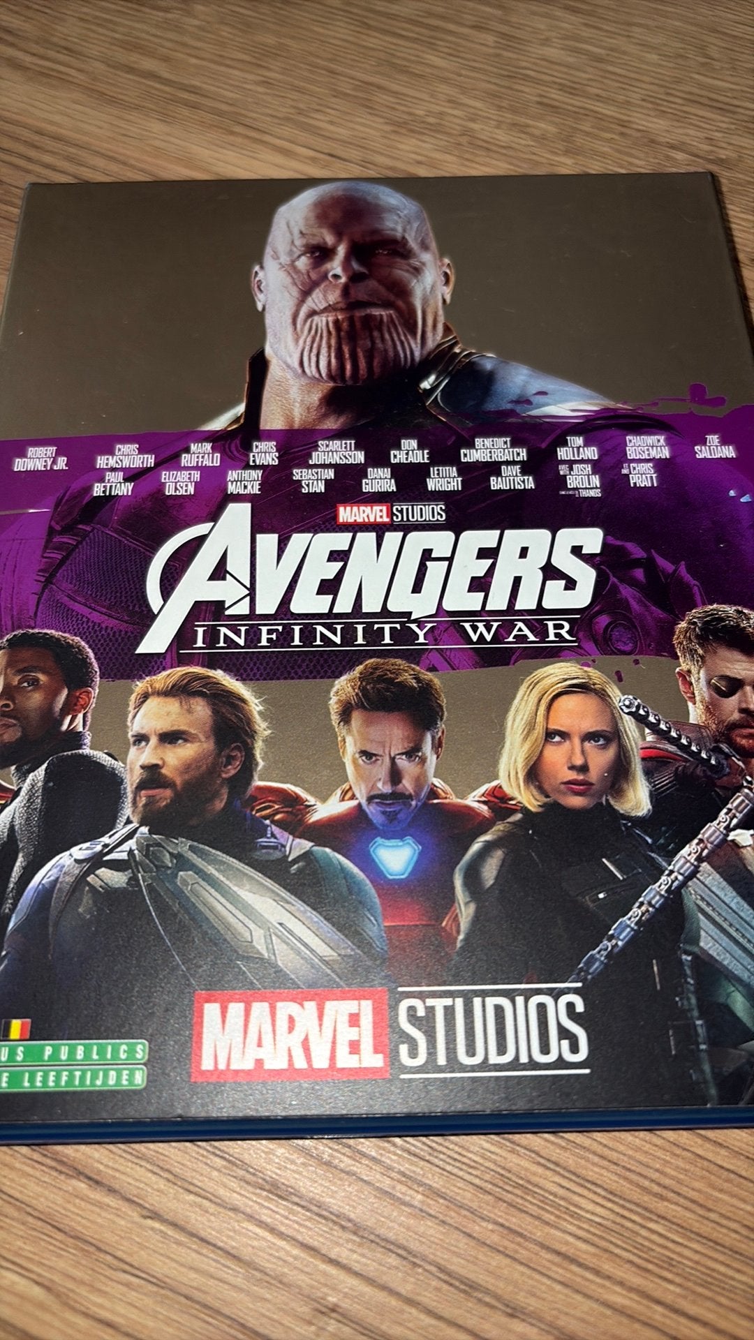 Avengers: Infinity War van Marvel op blu-ray., Cd's en Dvd's, Blu-ray, Ophalen of Verzenden, Zo goed als nieuw, Actie