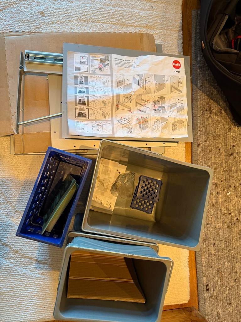 Hailo Cargo Inbouw Prullenbak Keuken - Nieuwstaat, Kunststof, Ophalen of Verzenden, Minder dan 50 cm, 20 tot 30 liter