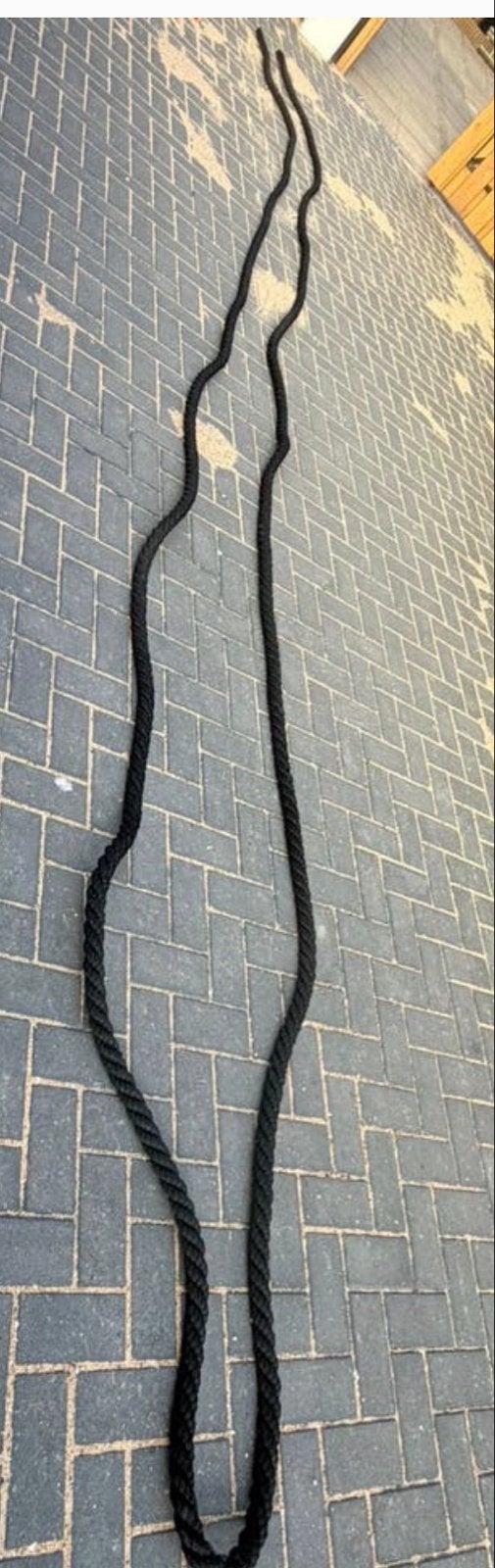 Battle rope - Fitness touw voor krachttraining, Sport en Fitness, Fitnessmaterialen, Ophalen of Verzenden, Zo goed als nieuw, Armen