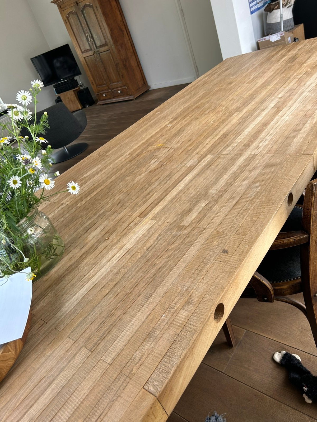 Tafel bowling vloer, Ophalen