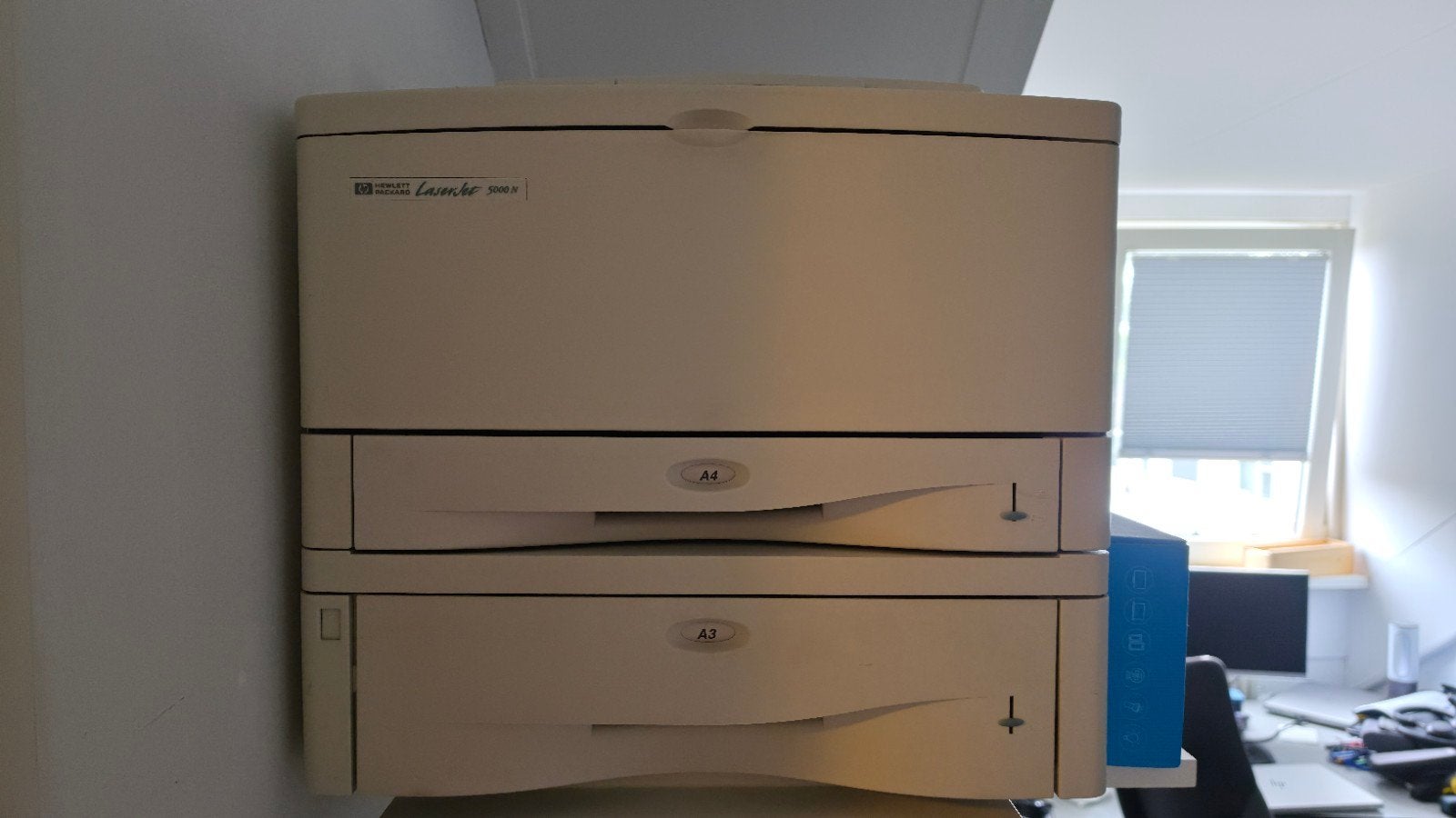 HP LaserJet 5000n A3/A4 printer met voldoende toner, Computers en Software, Printers, Zwart-en-wit printen, Gebruikt, Printer