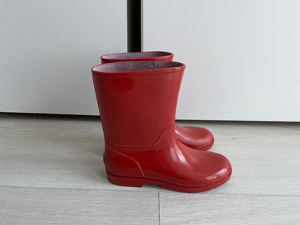 ZGAN Rode Laarzen Regenlaarzen Regenlaarsjes Rood Mt. 34, Jongen of Meisje, Schoenen, Ophalen of Verzenden, Zo goed als nieuw