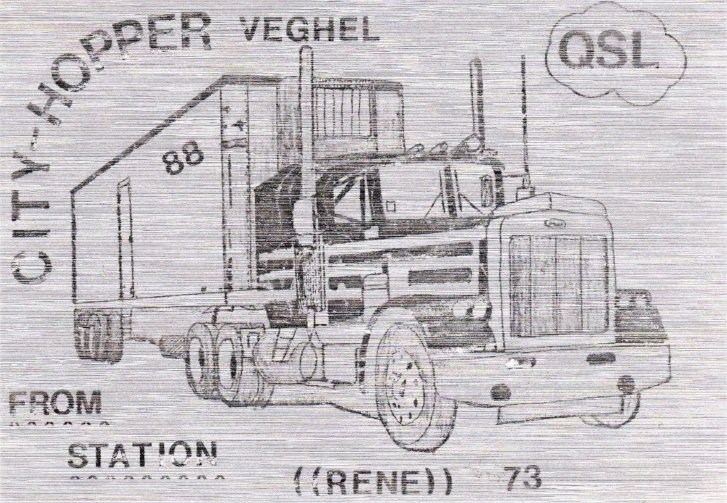Veghel QSL kaart City Hopper, Ophalen of Verzenden, 1980 tot heden, Ongelopen, Overige thema's