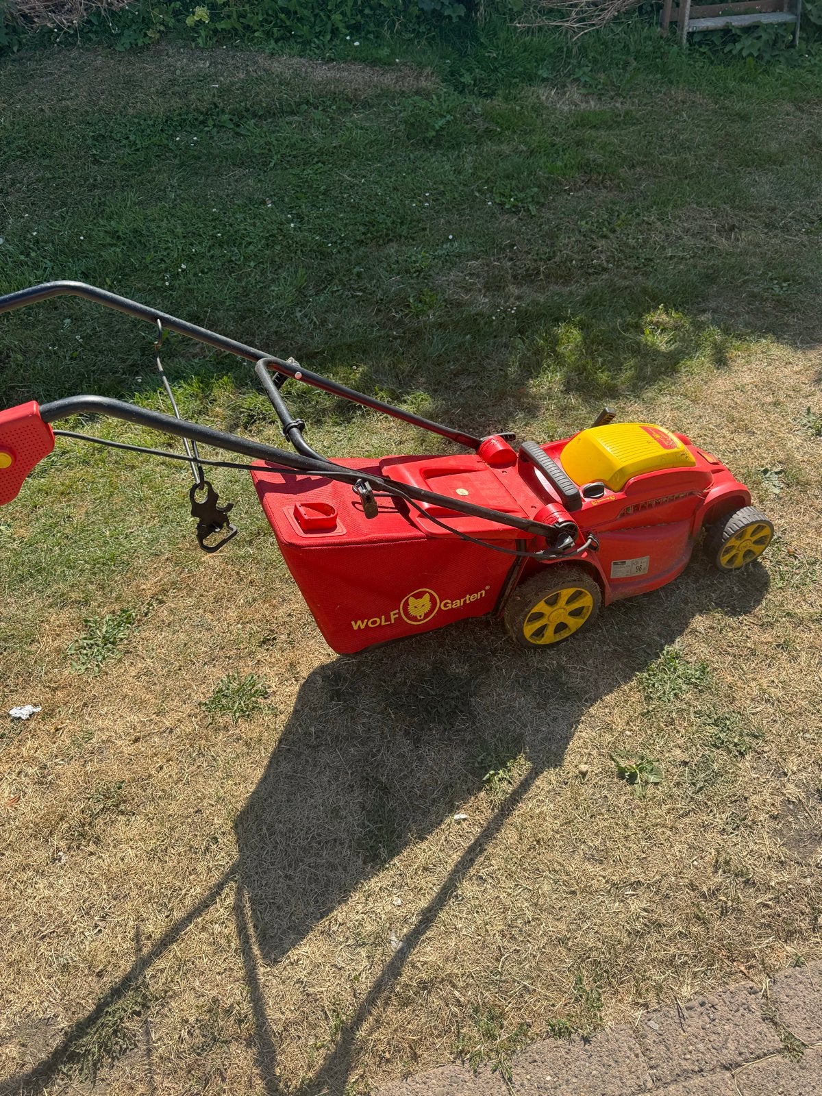 Wolf Garten elektrische grasmaaier met opvangzak, Ophalen, Cirkelmaaier, Gebruikt, Elektrische grasmaaier