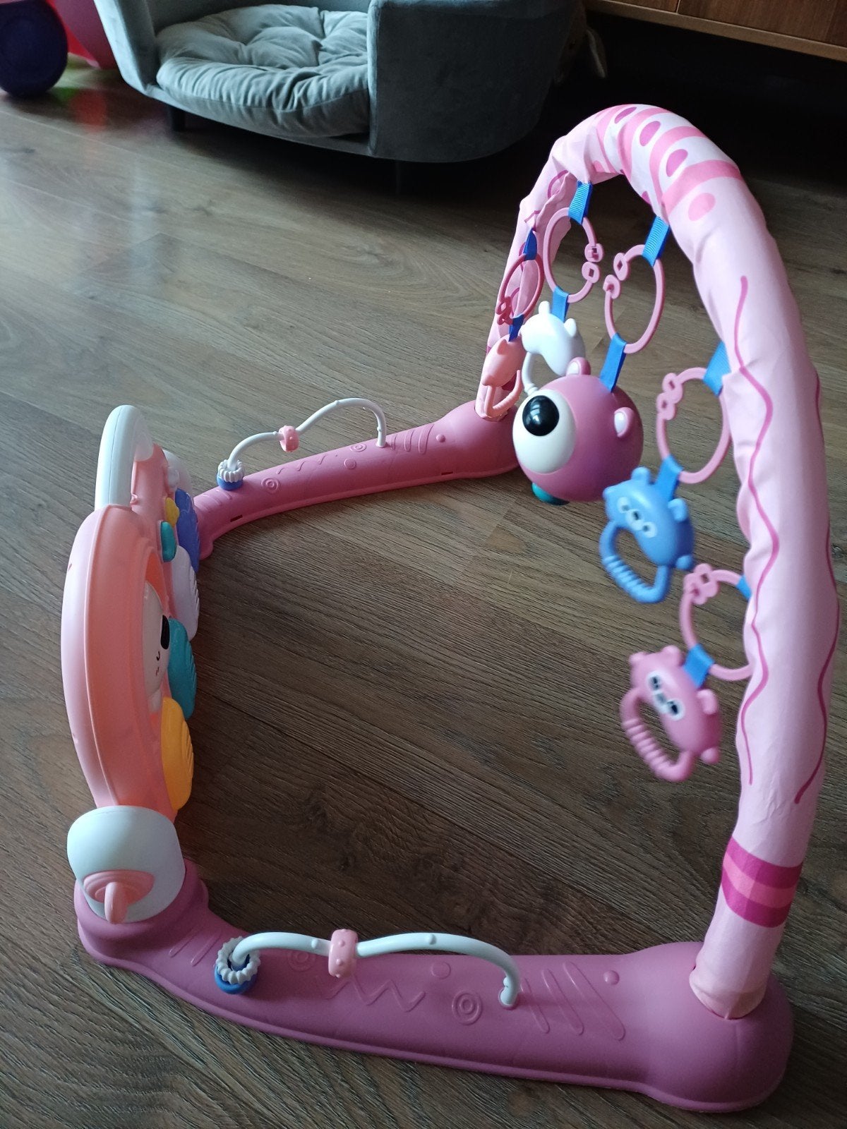 Babygym met licht en geluid - Roze speelboog met piano, Kinderen en Baby's, Speelgoed | Babyspeelgoed, Ophalen of Verzenden, Zo goed als nieuw