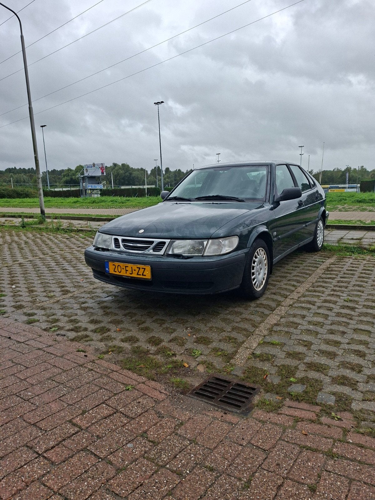 Saab 9-3 2.0 I 2000 Groen, Auto's, 1295 kg, 4 cilinders, Handgeschakeld, Grijs