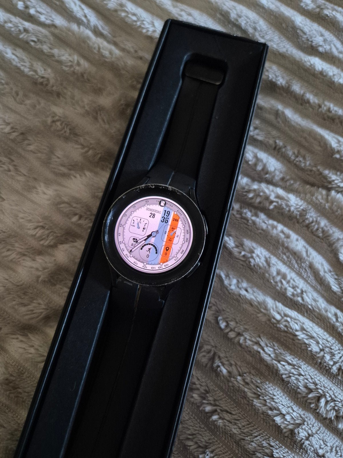 Samsung Galaxy Watch 5 Pro met extra bandje en factuur, Sieraden, Tassen en Uiterlijk, Smartwatches, Zwart, Ophalen of Verzenden