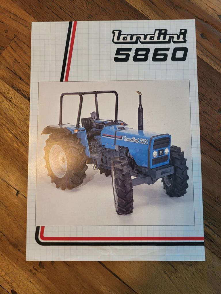 tractor folder Landini 5860, Boeken, Catalogussen en Folders, Ophalen of Verzenden, Zo goed als nieuw, Folder