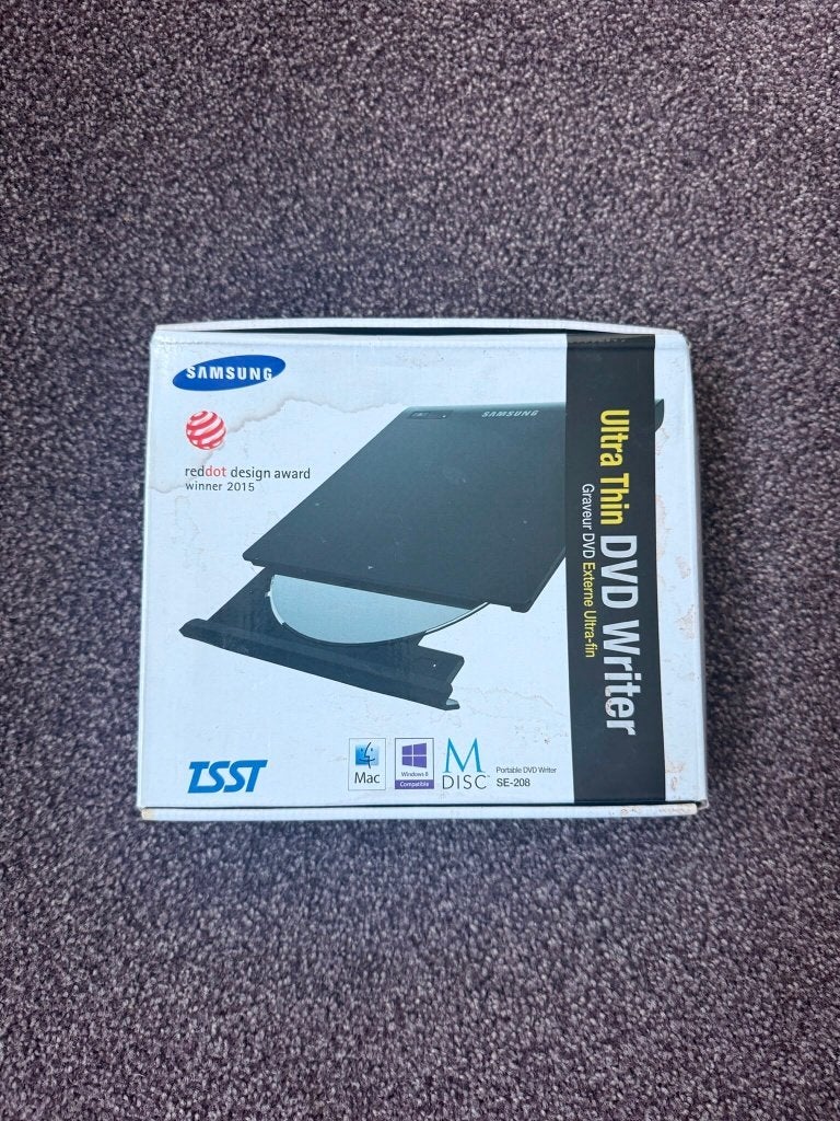 Samsung Ultra Thin Externe DVD Writer SE-208, Dvd, Zo goed als nieuw, Extern, MacOS