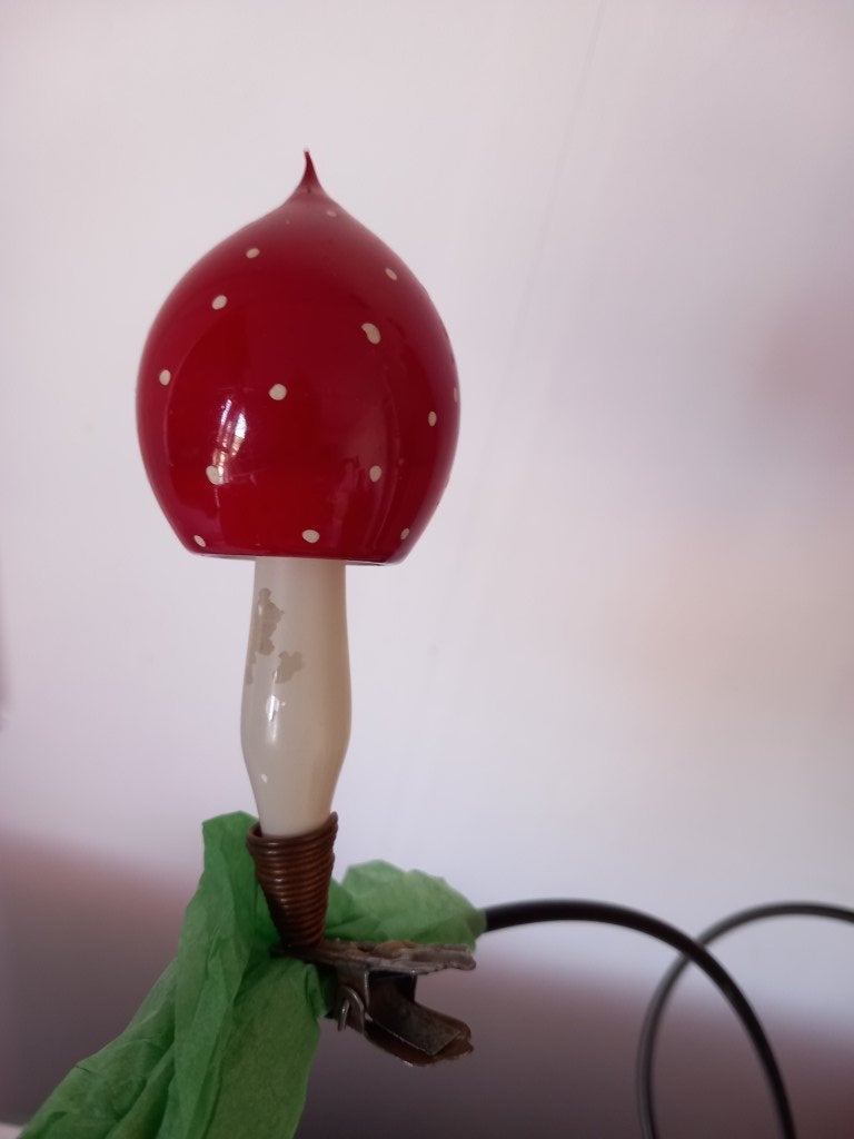 Vintage kerstbal paddenstoel, Diversen, Kerst, Ophalen